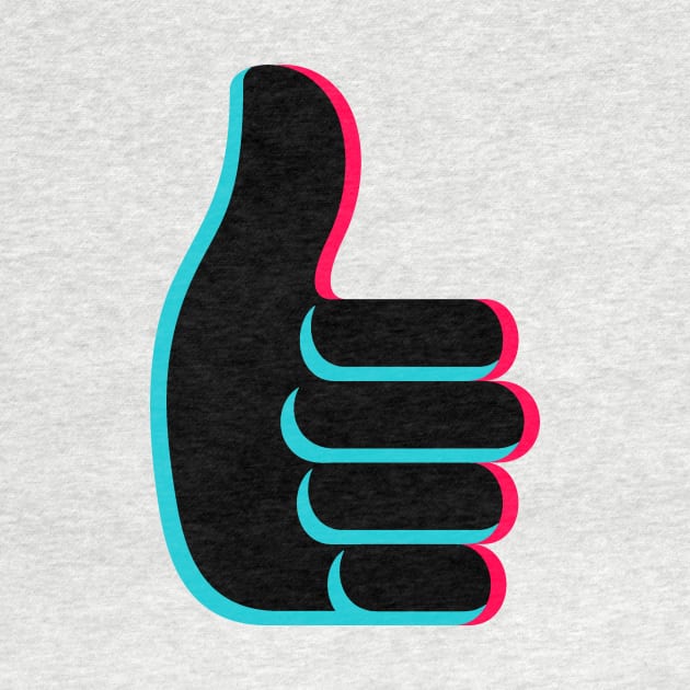 TikTok like thumbs up emoji smiley Black by ThingyDilly